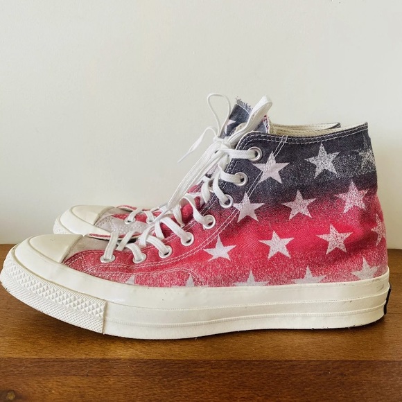 🌱 CONVERSE Sz 44EU Chucks Hi-Tops  'Casino USA' - Picture 2 of 8